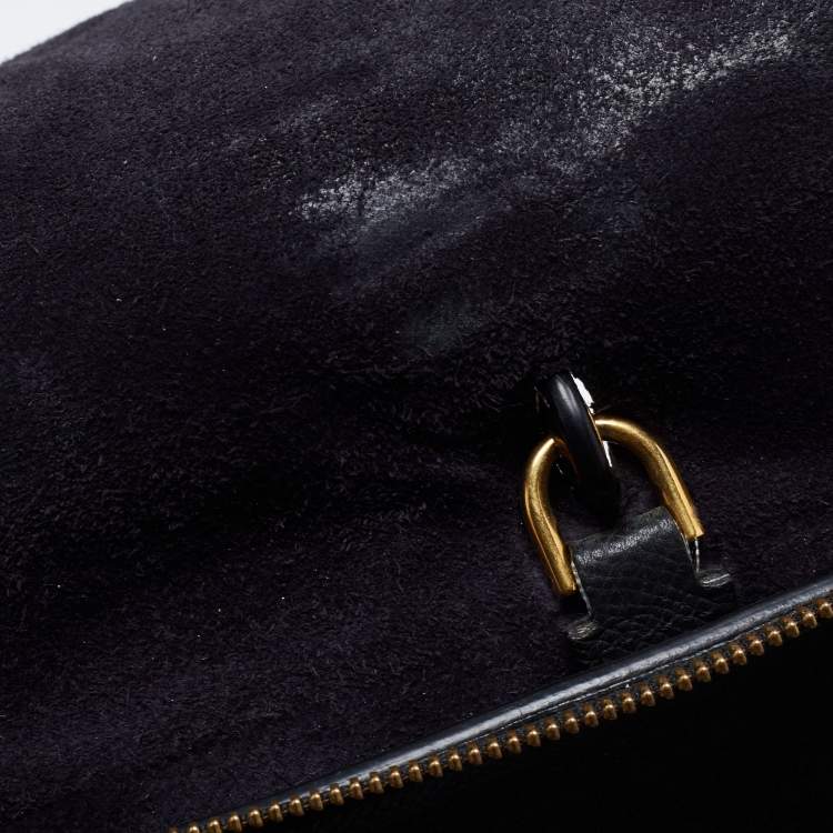 مملوكة �مسبقًا Celine Black Leather Small Belt Top Handle Bag