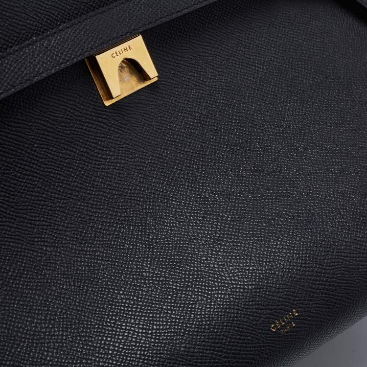 مملوكة مسبقًا Celine Black Leather Small Belt Top Handle Bag