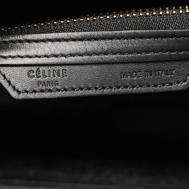 Pre Owned Celine Tricolor Python And Leather Micro Luggage Tote