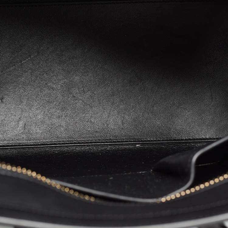 Pre Owned Celine Tricolor Python And Leather Micro Luggage Tote