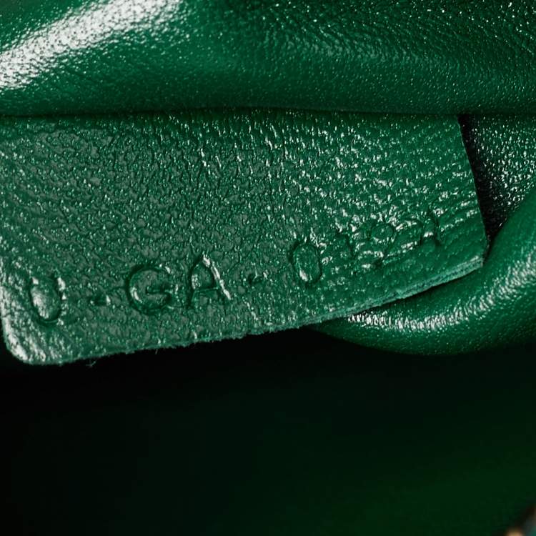 Pre Owned Celine Green Crocodile Mini Luggage Tote
