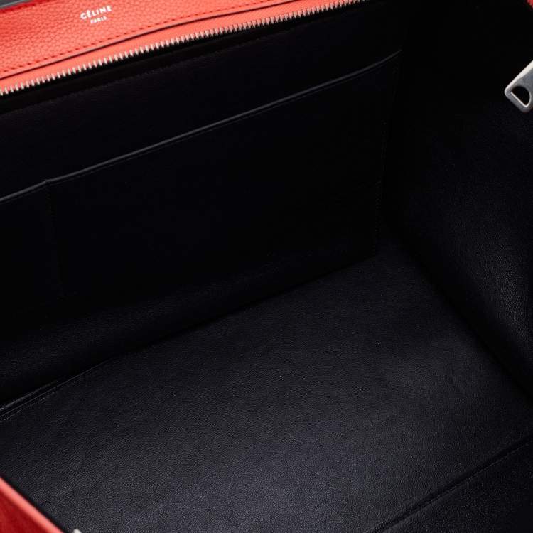 Pre Owned Celine Red Leather and Suede Large Trapeze Tote