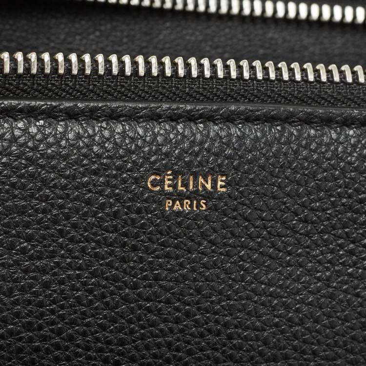 Pre Owned Celine Black Leather Large Edge Top Handle Bag