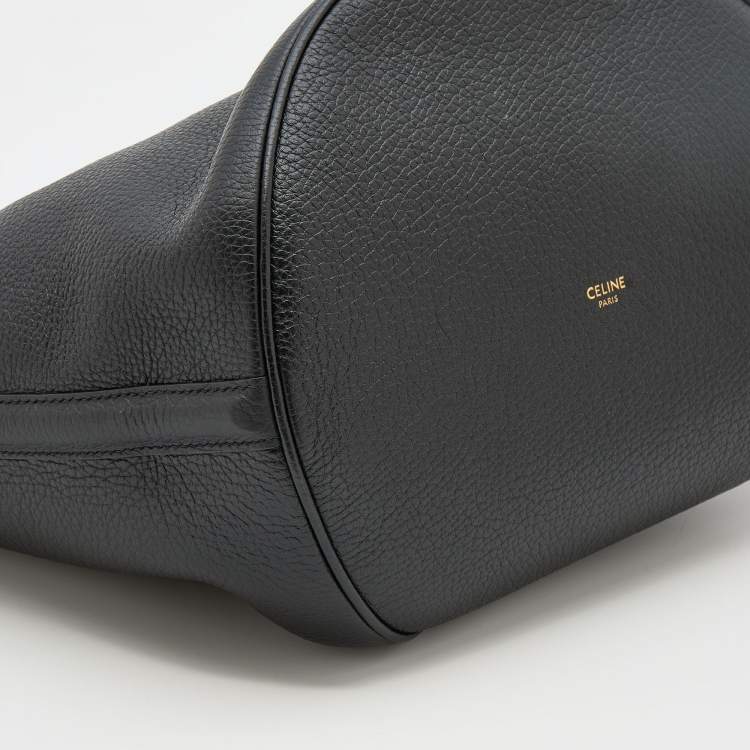 Pre Owned Celine Black Leather 16 Bucket Bag 