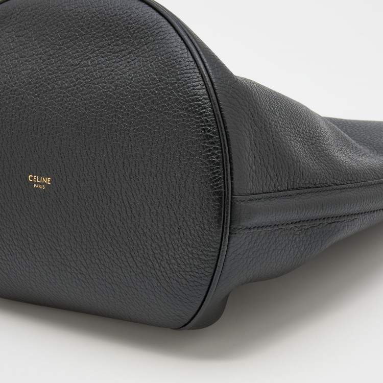 Pre Owned Celine Black Leather 16 Bucket Bag 