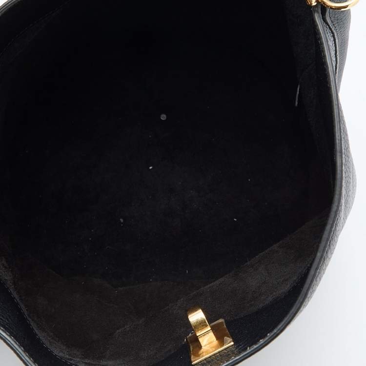 Pre Owned Celine Black Leather 16 Bucket Bag 