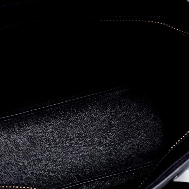 Pre Owned Celine Black Leather Nano Luggage Tote