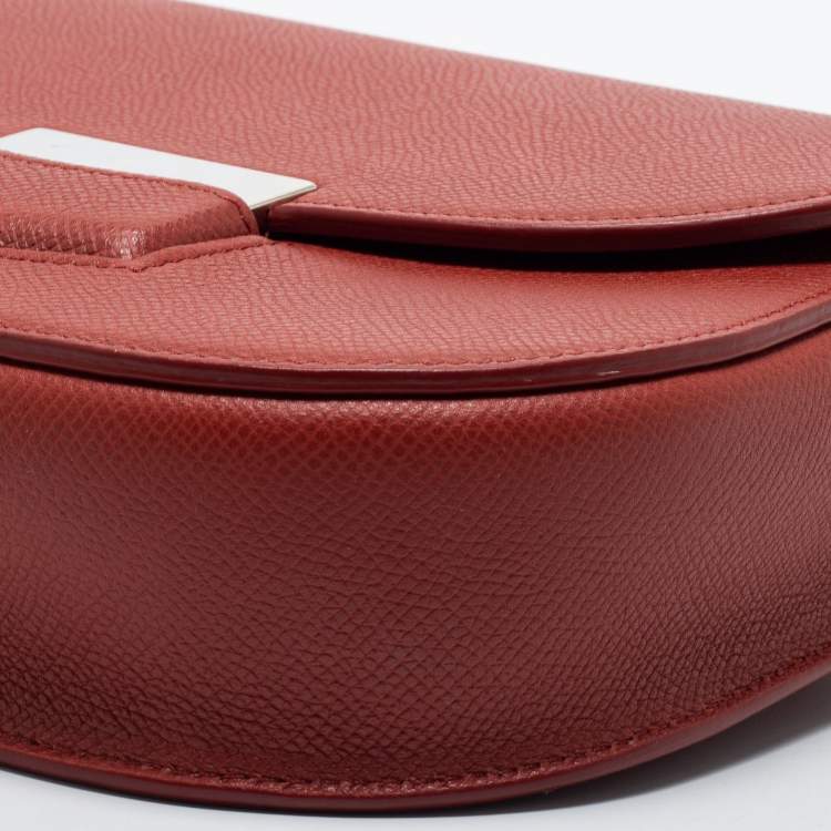 Pre Owned Celine Brown Leather Small Trotteur Crossbody Bag