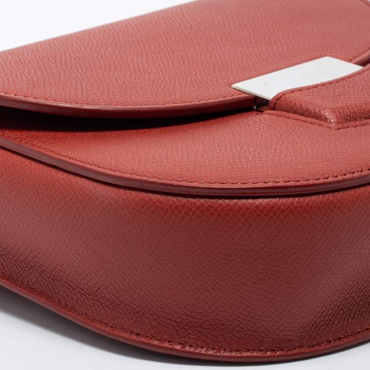 Pre Owned Celine Brown Leather Small Trotteur Crossbody Bag