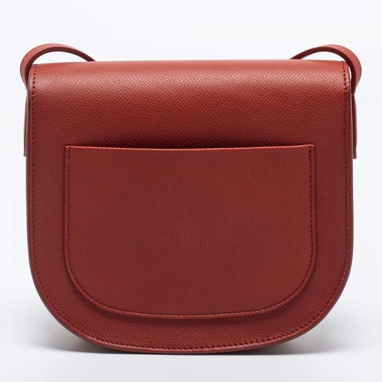 Pre Owned Celine Brown Leather Small Trotteur Crossbody Bag