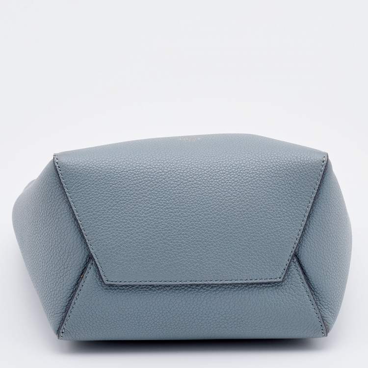 Pre Owned Celine Grey Leather Small Sangle Bucket Bag