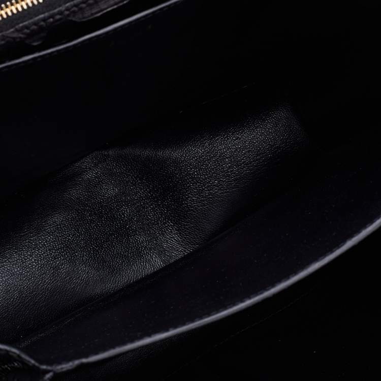 Pre Owned Celine Black Python and Leather Medium Classic Box Shoulder Bag