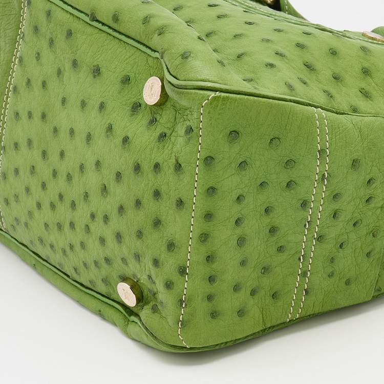 Pre Owned Celine Green Ostrich Leather Boogie Tote