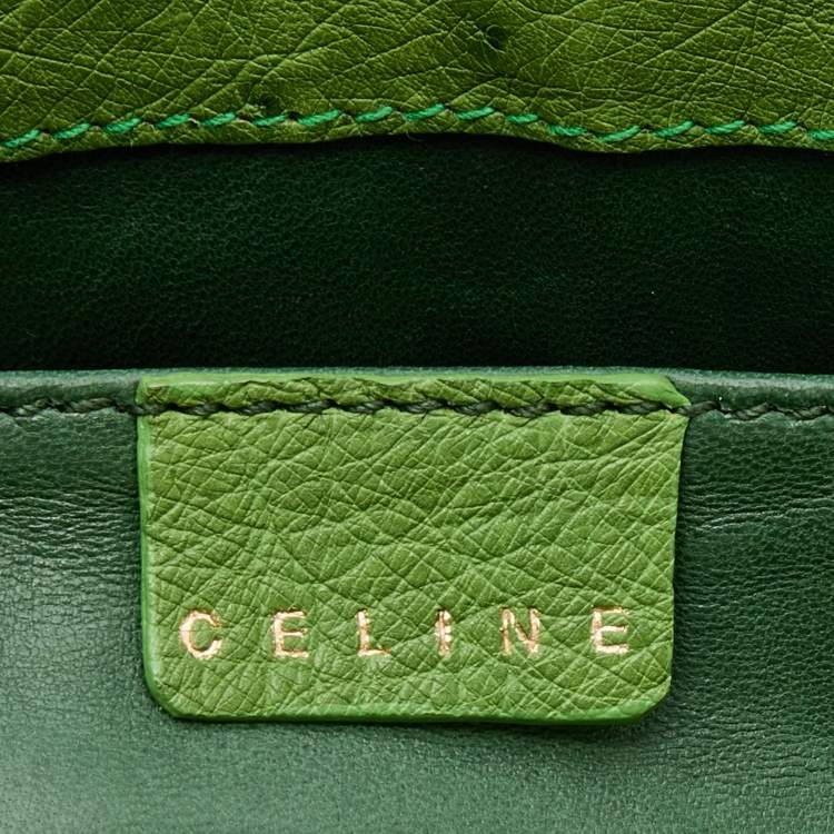 Pre Owned Celine Green Ostrich Leather Boogie Tote