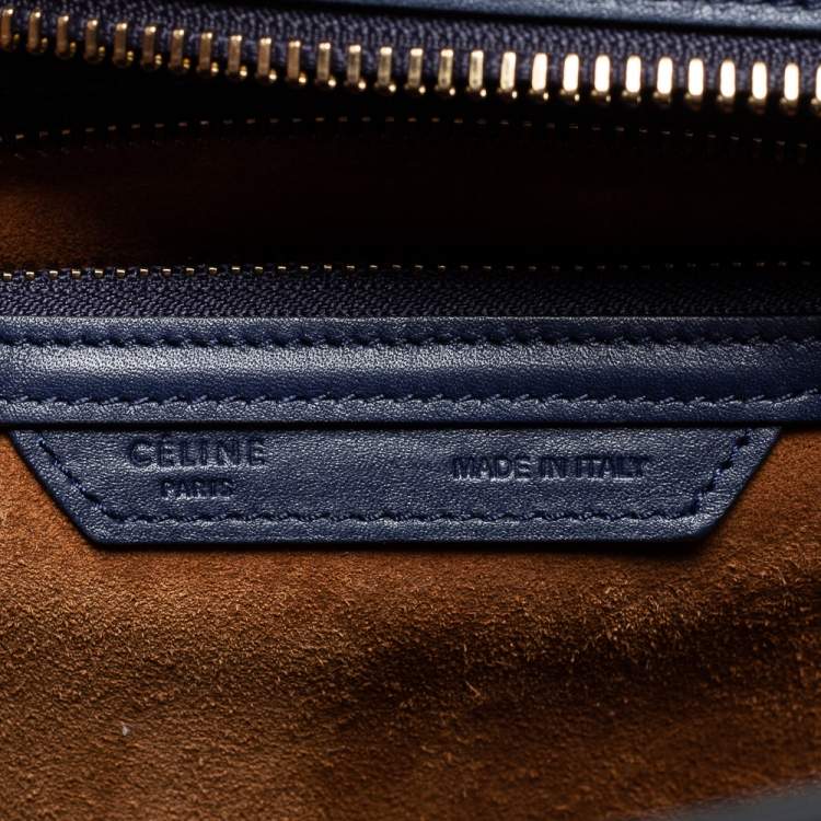 Pre Owned Celine Multicolor Leather Micro Luggage Tote