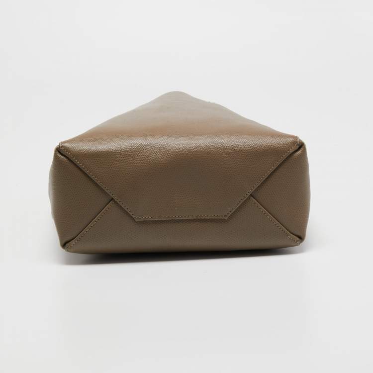 Pre Owned Celine Beige Grained Leather Small Vertical Cabas Tote