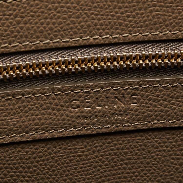 Pre Owned Celine Beige Grained Leather Small Vertical Cabas Tote