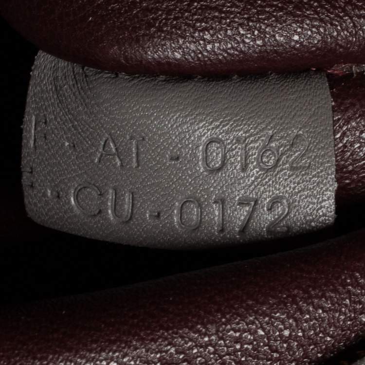 Pre Owned Celine Grey Croc Embossed Leather, Suede and Leather Medium Trapeze Bag