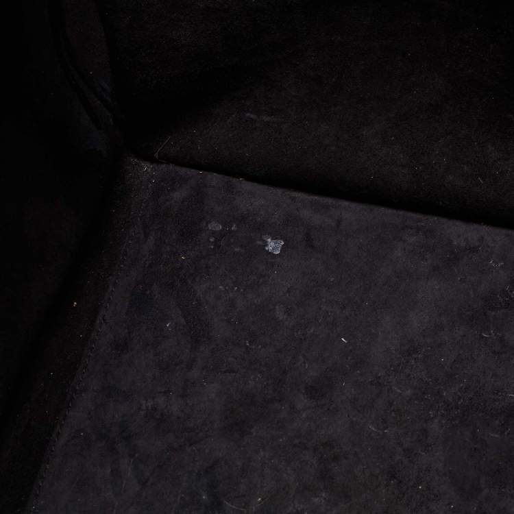 Pre Owned Celine Black Croc Embossed Leather Medium Phantom Luggage Tote