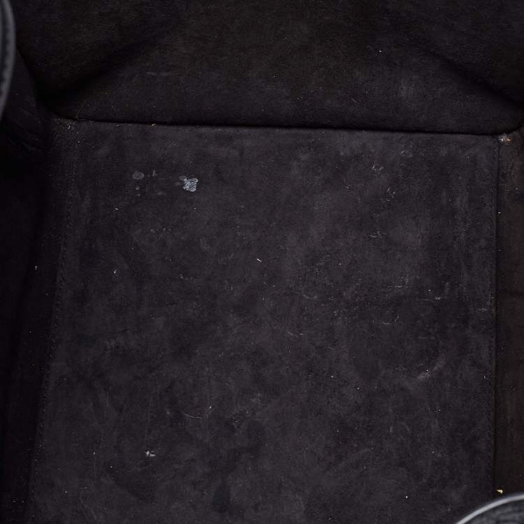 Pre Owned Celine Black Croc Embossed Leather Medium Phantom Luggage Tote