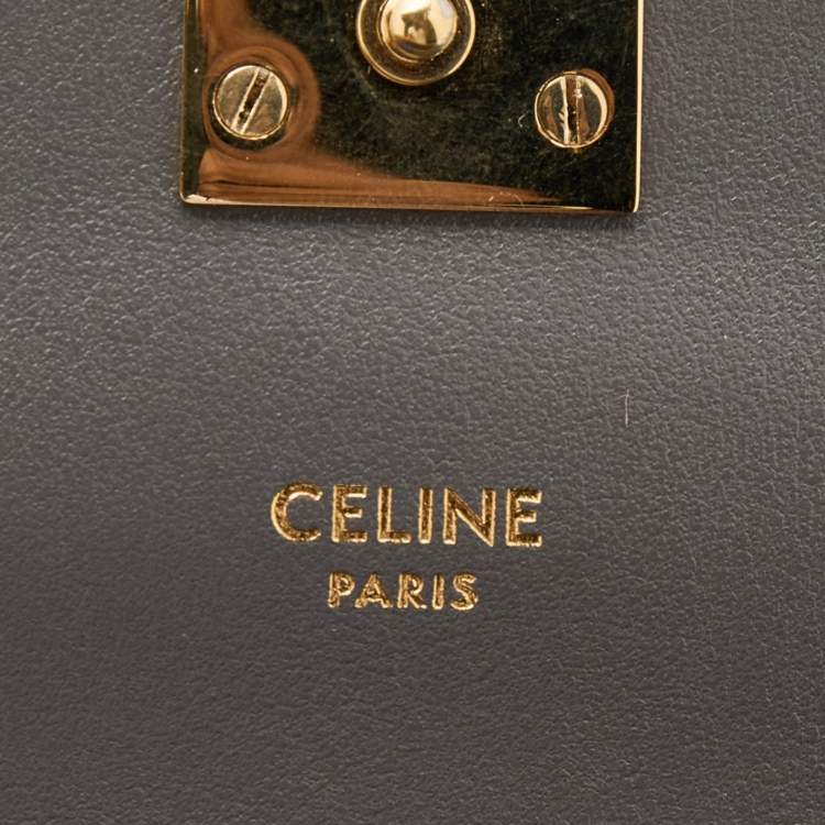 Pre Owned Celine Grey Leather C Wallet On Chain