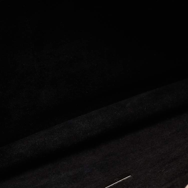 Pre Owned Celine Black Suede and Leather Diamond Clutch