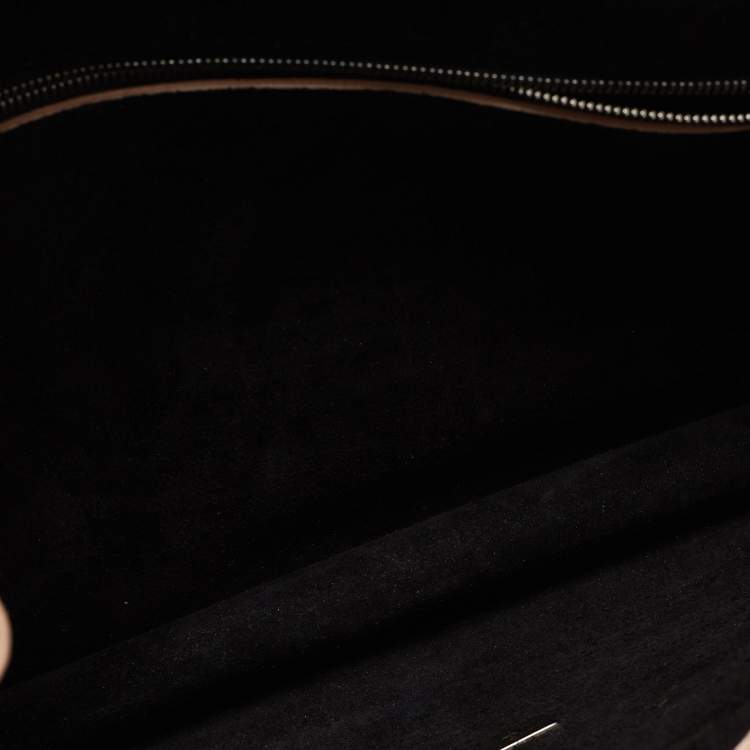 Pre Owned Celine Black Suede and Leather Diamond Clutch