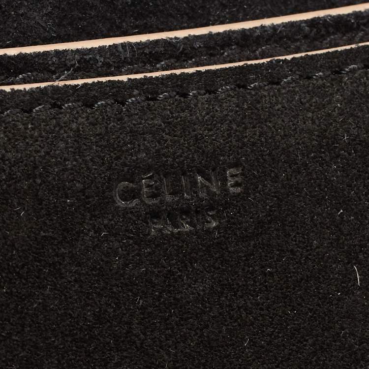 Pre Owned Celine Black Suede and Leather Diamond Clutch