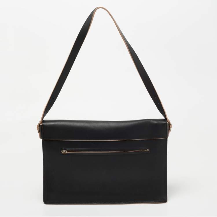 Pre Owned Celine Black Suede and Leather Diamond Clutch