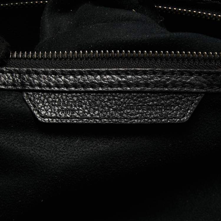 Pre Owned Celine Black Leather Small Luggage Tote