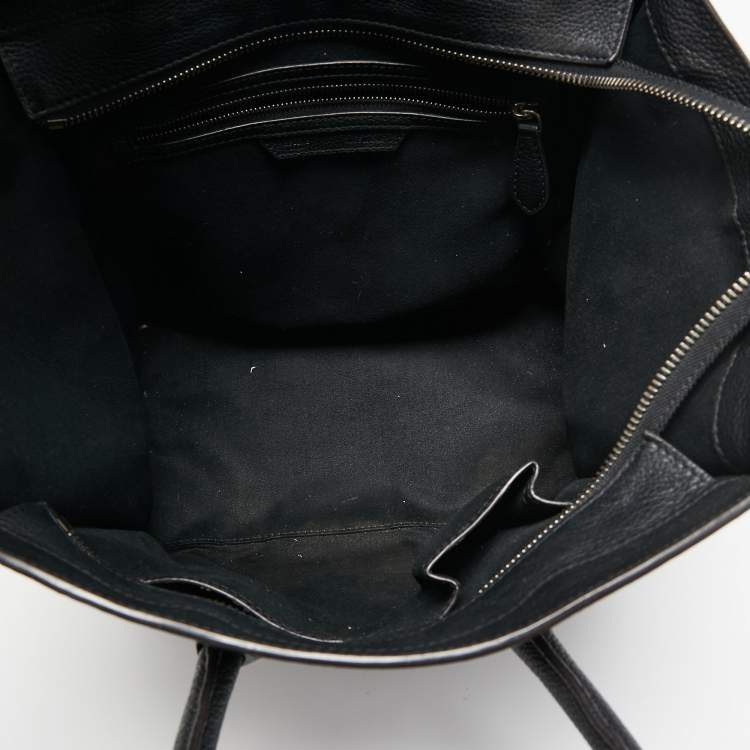 Pre Owned Celine Black Leather Small Luggage Tote
