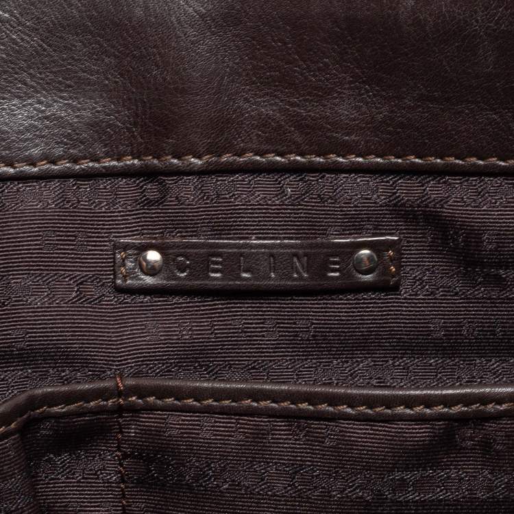 Pre Owned Celine Brown Leather Boogie Satchel