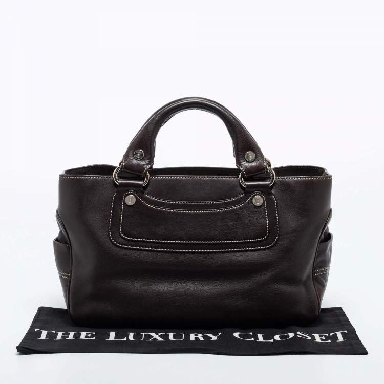 Pre Owned Celine Brown Leather Boogie Satchel