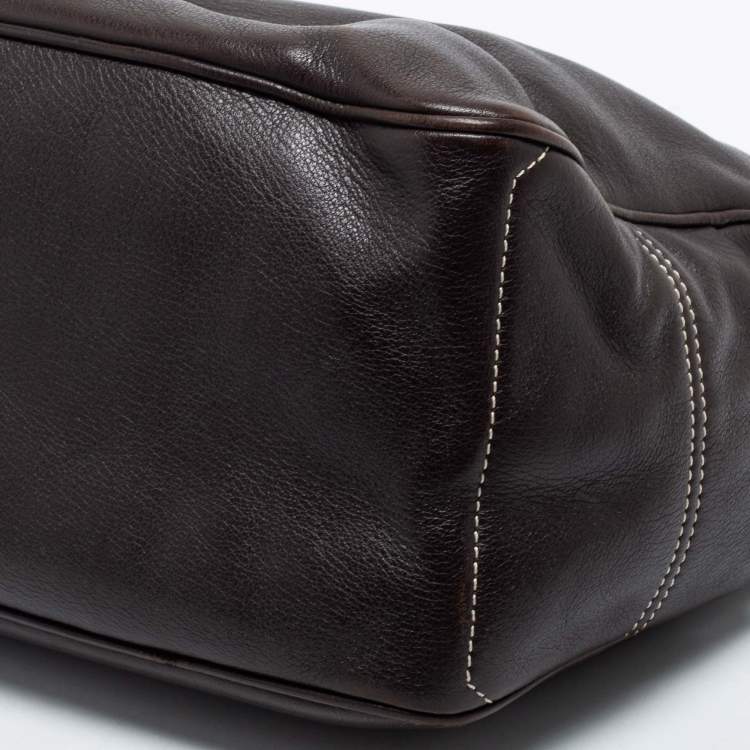 Pre Owned Celine Brown Leather Boogie Satchel