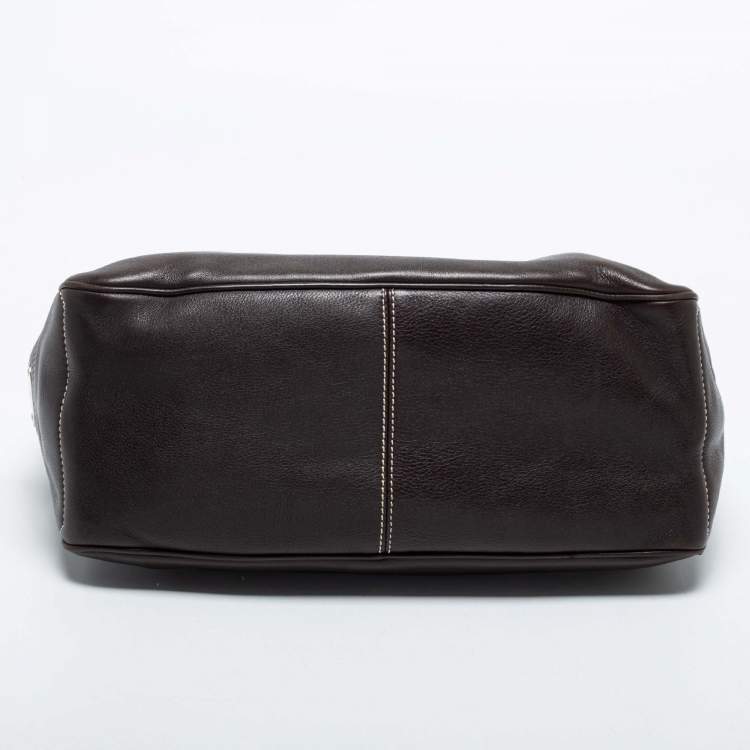 Pre Owned Celine Brown Leather Boogie Satchel