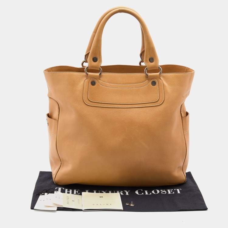 Pre Owned Celine Beige Leather Boogie Tote