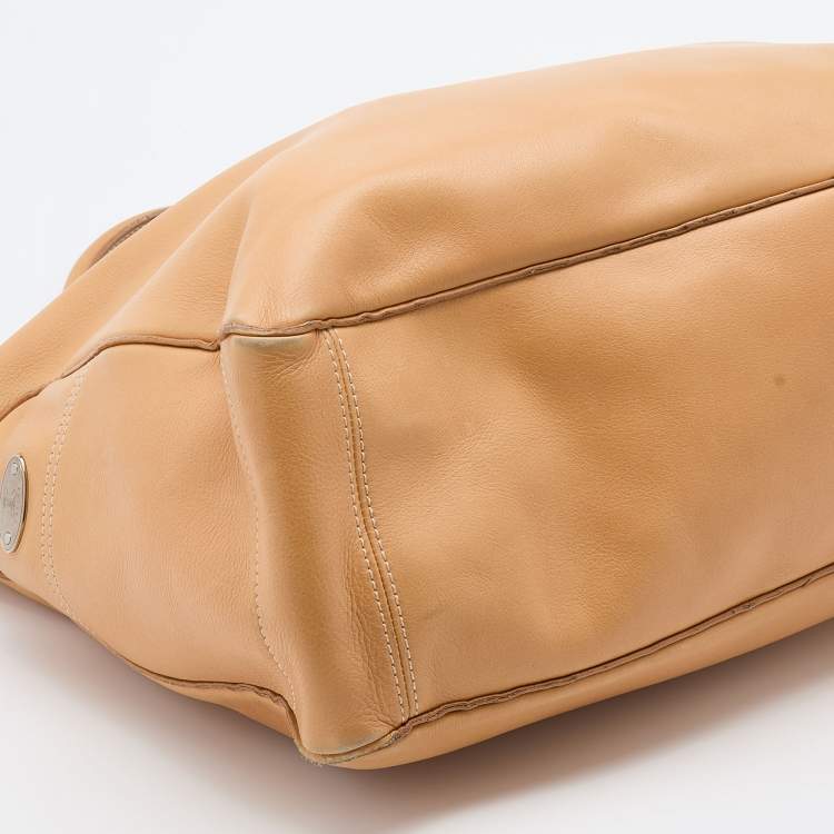 Pre Owned Celine Beige Leather Boogie Tote
