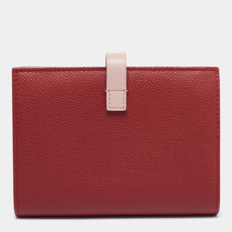 Pre Owned Celine Brown Leather Medium Multifunction Strap Bifold Wallet