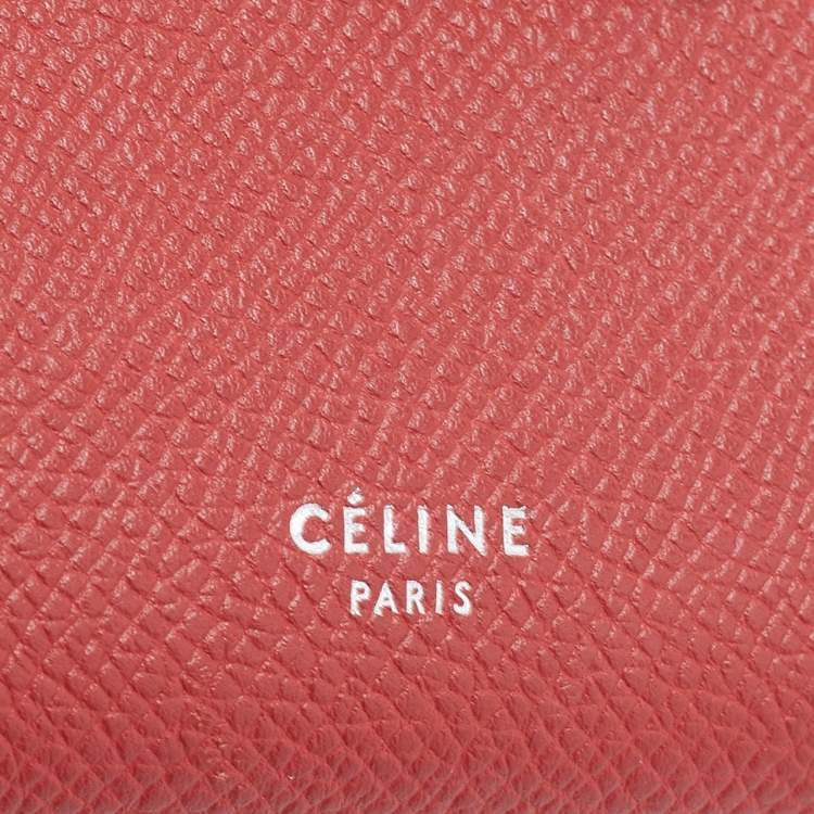 Pre Owned Celine Brown Leather Medium Multifunction Strap Bifold Wallet