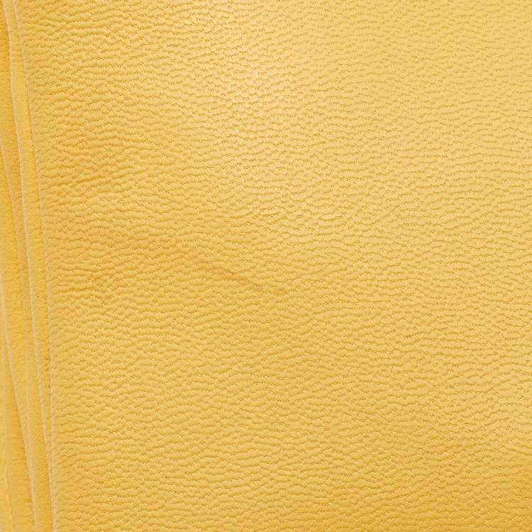 Pre Owned Celine Yellow Leather Trio Crossbody Bag
