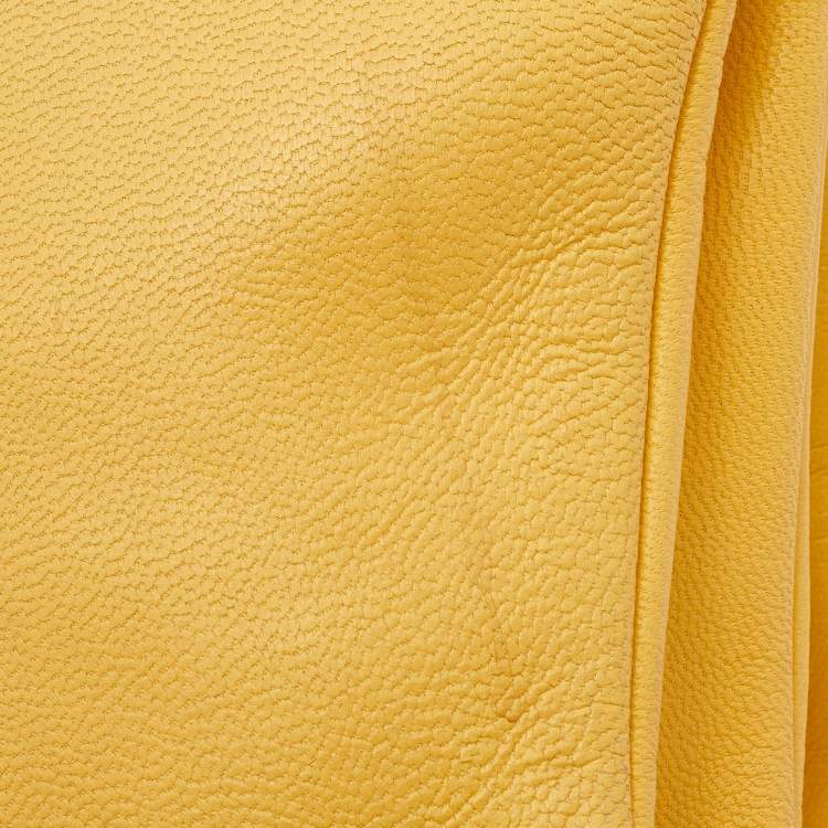Pre Owned Celine Yellow Leather Trio Crossbody Bag