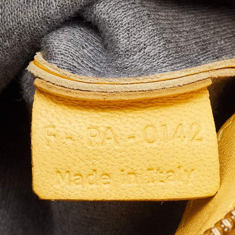 Pre Owned Celine Yellow Leather Trio Crossbody Bag