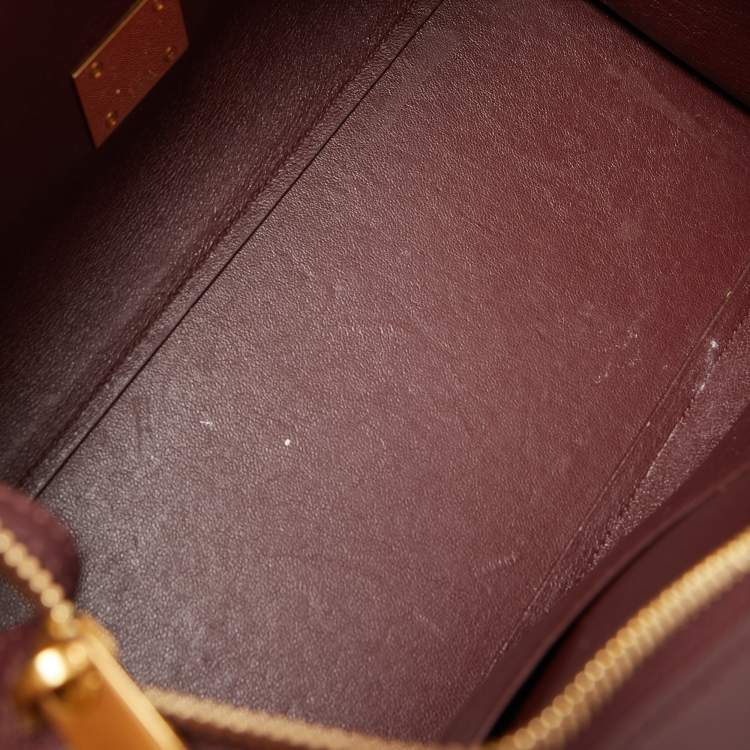 Pre Owned Celine Tricolor Leather Medium Trapeze Top Handle Bag