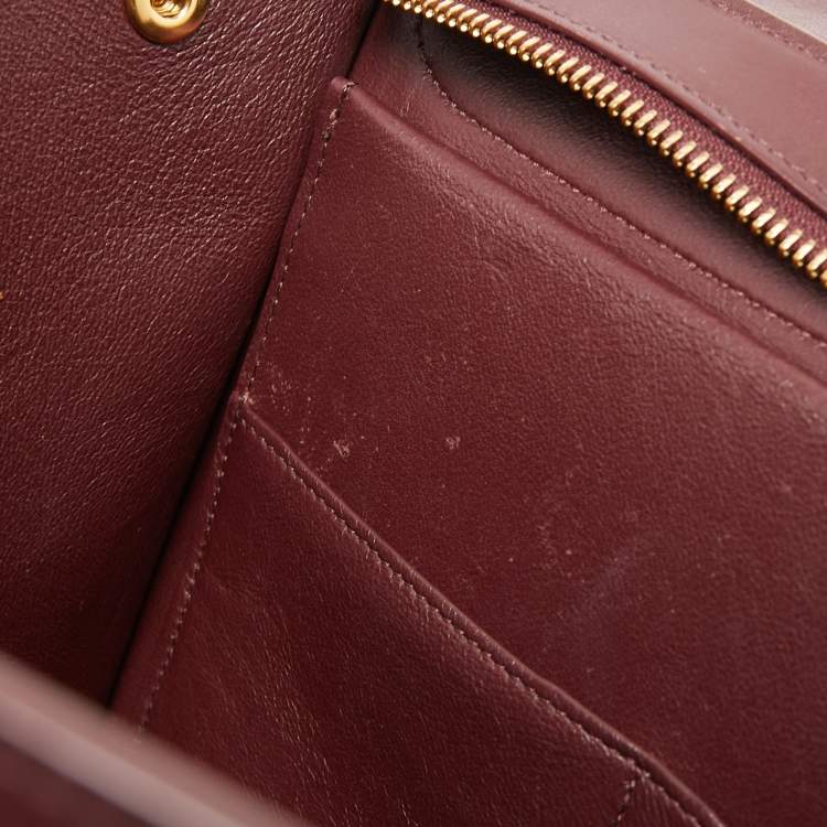 Pre Owned Celine Tricolor Leather Medium Trapeze Top Handle Bag