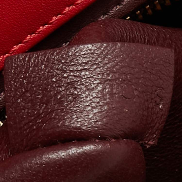 Pre Owned Celine Tricolor Leather Medium Trapeze Top Handle Bag