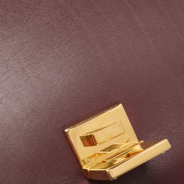 Pre Owned Celine Tricolor Leather Medium Trapeze Top Handle Bag