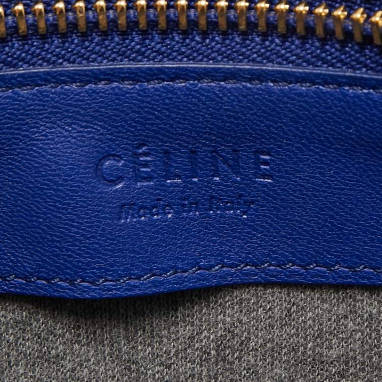 Pre Owned Celine Blue Leather Trio Crossbody Bag