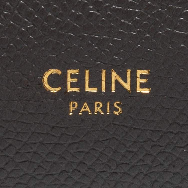 Pre Owned Celine Grey Leather Mini Belt Top Handle Bag