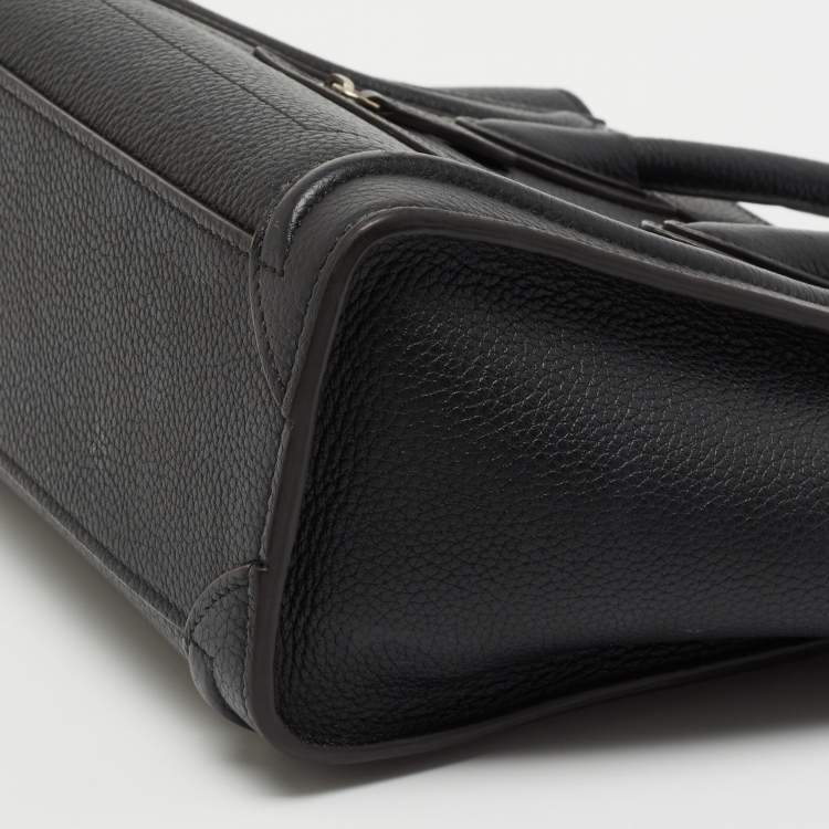 Pre Owned Céline Black Leather Nano Luggage Tote