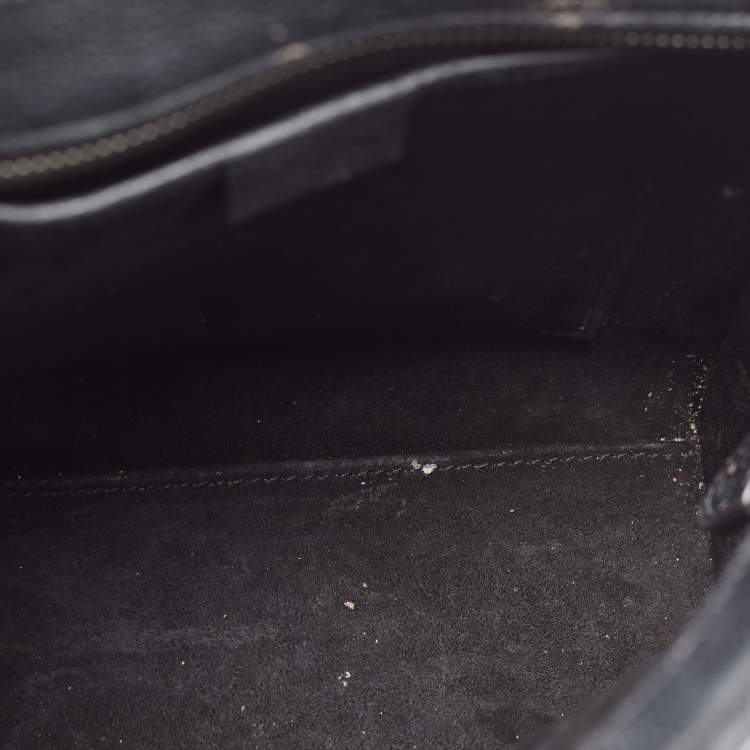 Pre Owned Céline Black Leather Nano Luggage Tote